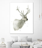 Buck Bust by Brenna Harvey on GIANT ART - grey vintage