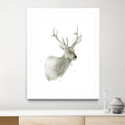 Buck Bust by Brenna Harvey on GIANT ART - white vintage deer