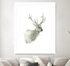 Buck Bust by Brenna Harvey on GIANT ART - white vintage deer