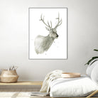 Buck Bust by Brenna Harvey on GIANT ART - grey vintage