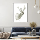 Buck Bust by Brenna Harvey on GIANT ART - grey vintage