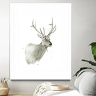 Buck Bust by Brenna Harvey on GIANT ART - white vintage deer