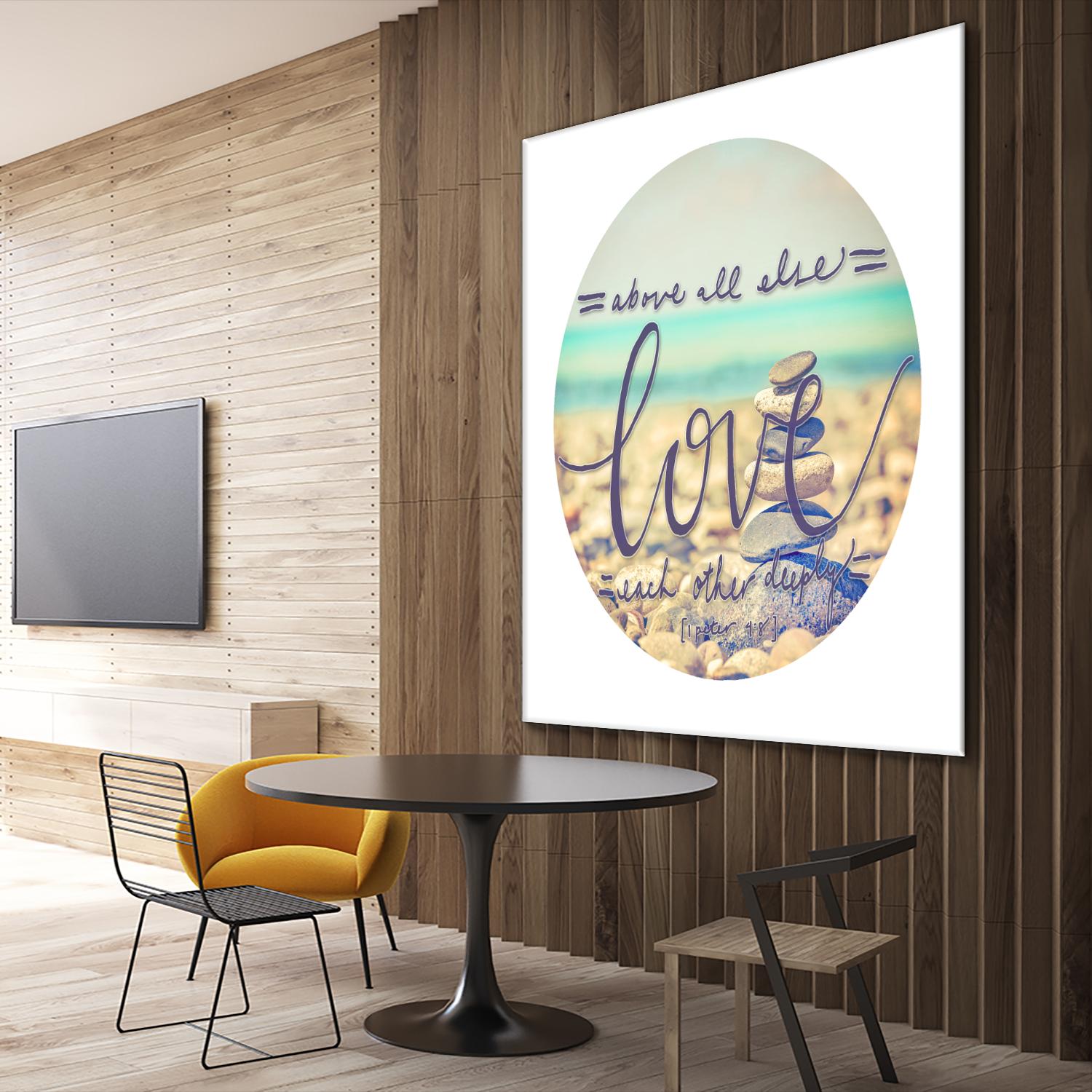 Love Each Other Deeply by THE Studio on GIANT ART - brown photo art