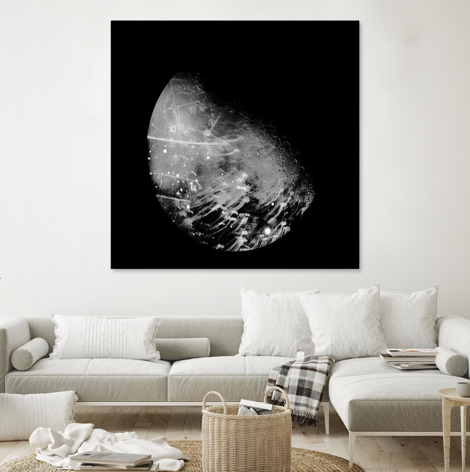 Abstract Moon Phase 2 by THE Studio on GIANT ART - white maps