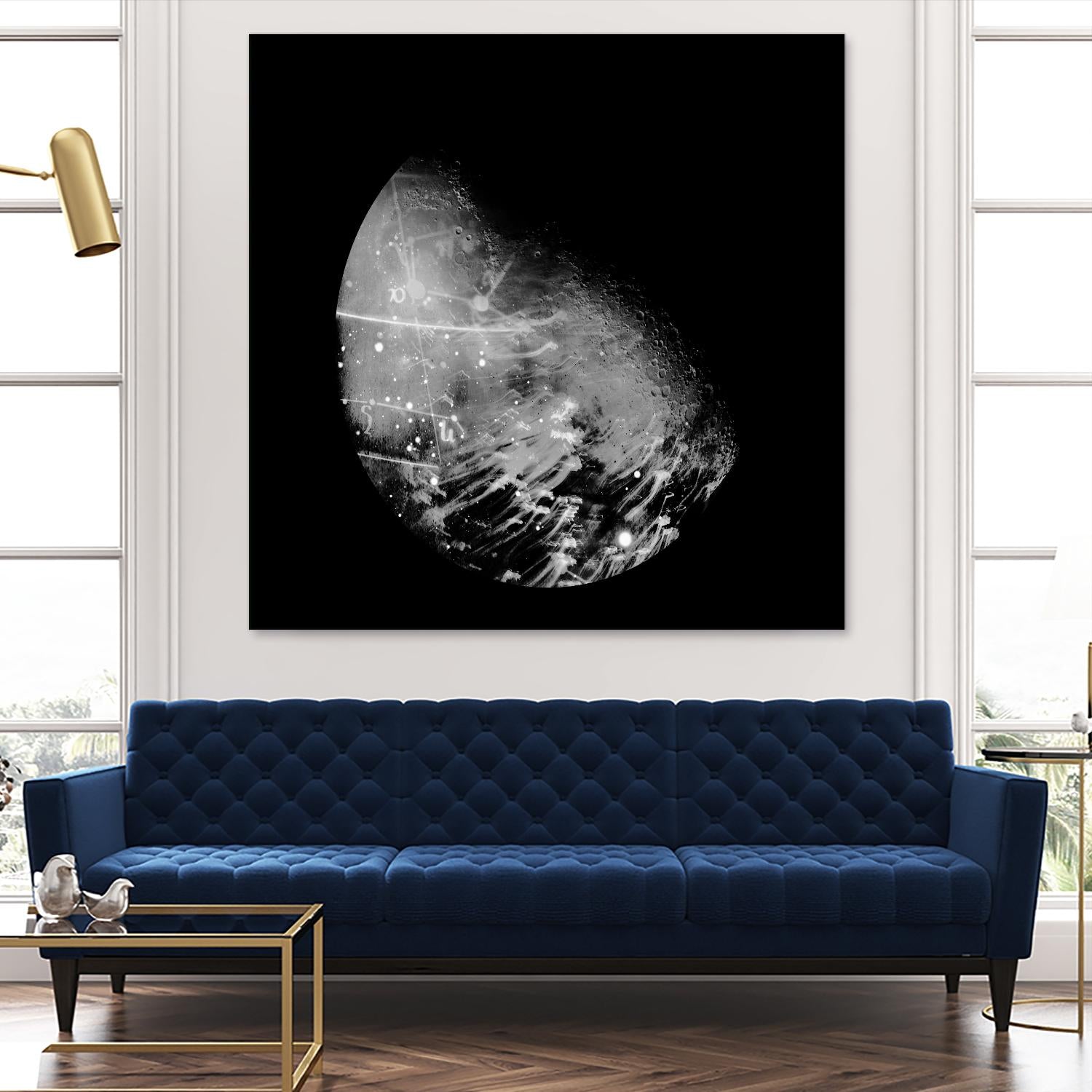Abstract Moon Phase 2 by THE Studio on GIANT ART - white maps