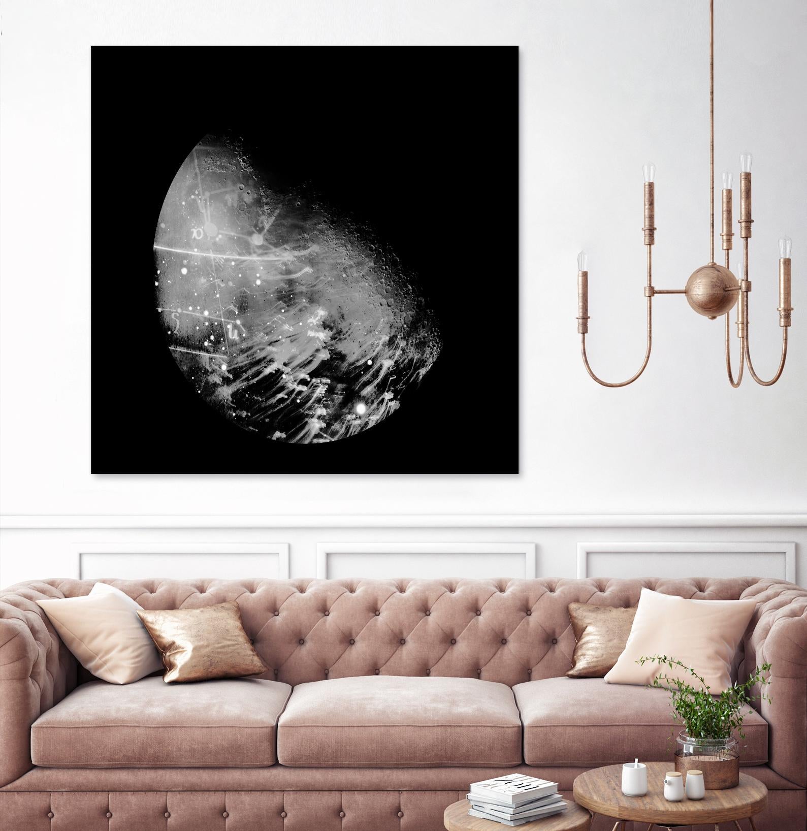 Abstract Moon Phase 2 by THE Studio on GIANT ART - white maps