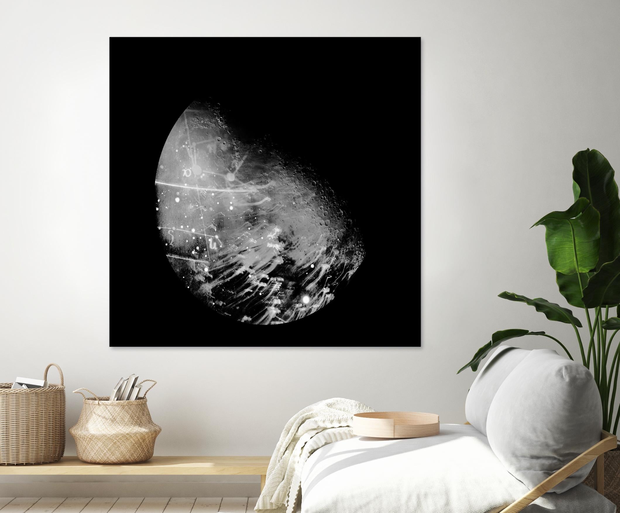 Abstract Moon Phase 2 by THE Studio on GIANT ART - white maps