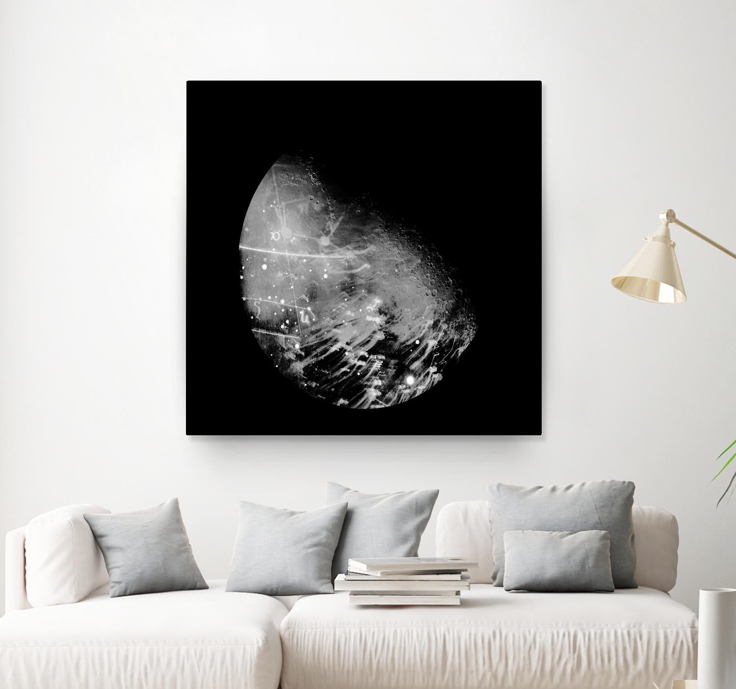 Abstract Moon Phase 2 by THE Studio on GIANT ART - white maps