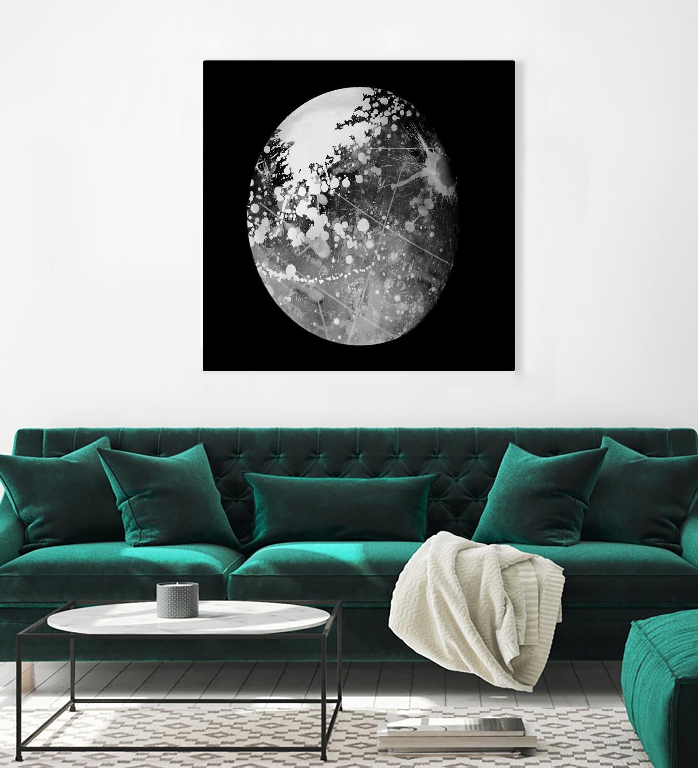 Abstract Moon Phase 7 by THE Studio on GIANT ART - white maps
