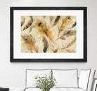 Feather Toss by Albena Hristova on GIANT ART - yellow contemporary