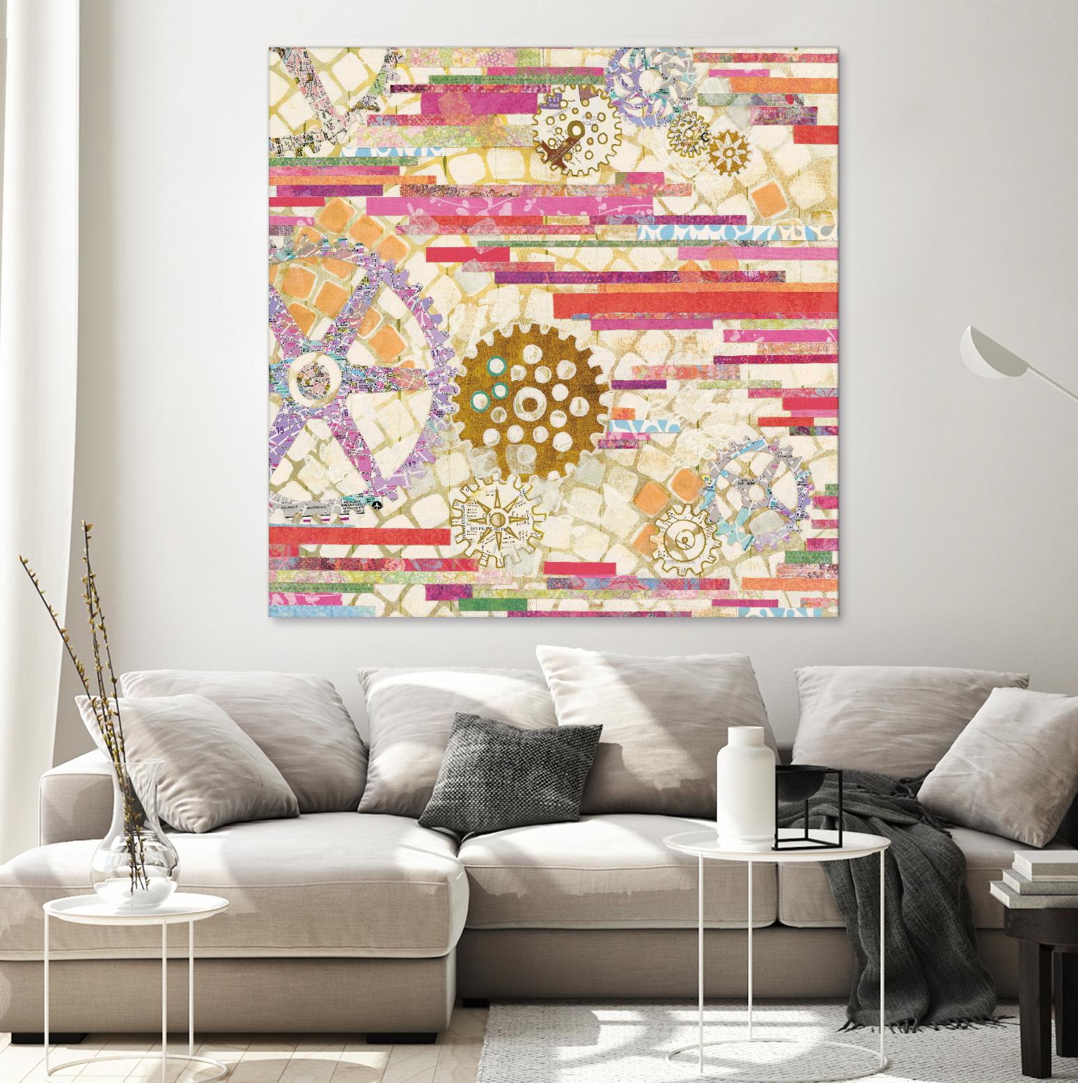 EU Timetable II on by Kathy Ferguson on GIANT ART - beige abstract