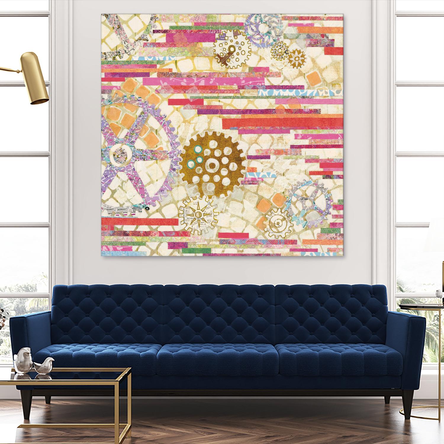 EU Timetable II on by Kathy Ferguson on GIANT ART - beige abstract