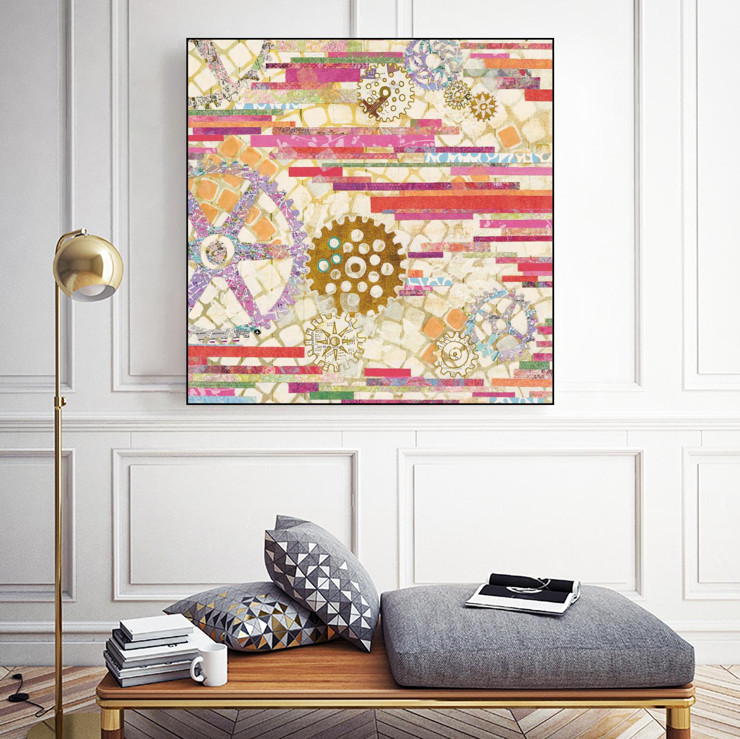 EU Timetable II on by Kathy Ferguson on GIANT ART - beige abstract