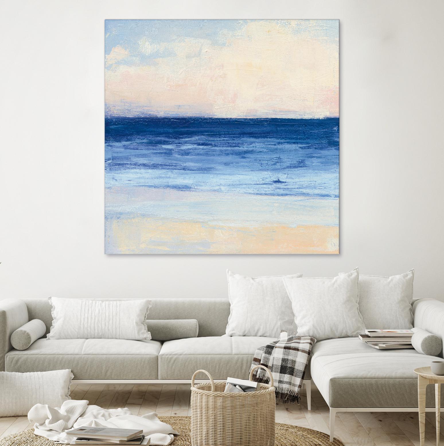 True Blue Ocean I by Julia Purinton on GIANT ART - white sea scene