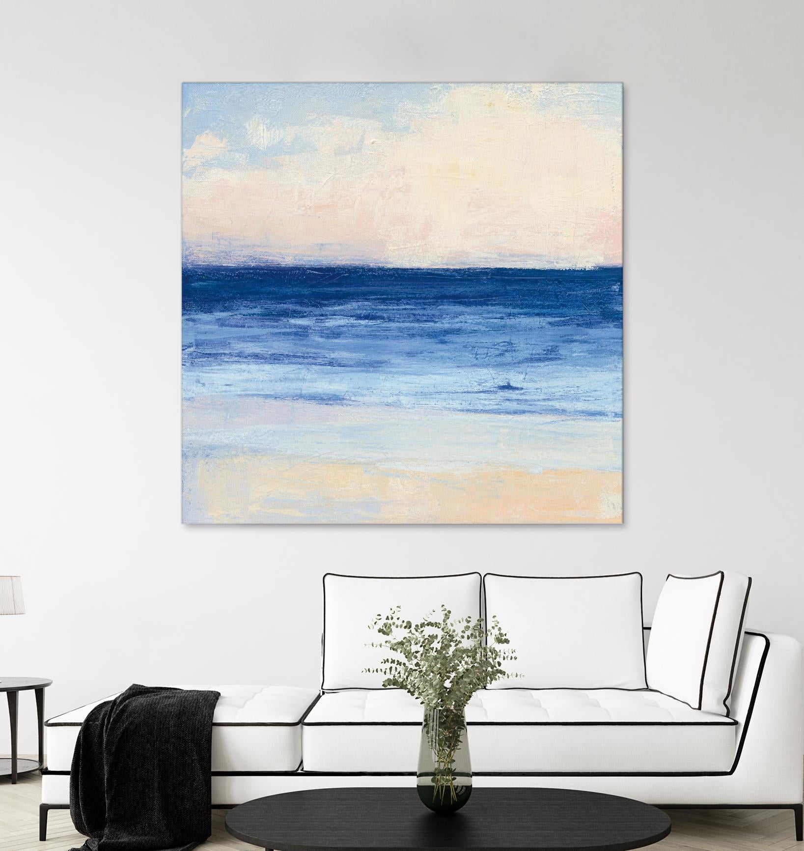 True Blue Ocean I by Julia Purinton on GIANT ART - white sea scene
