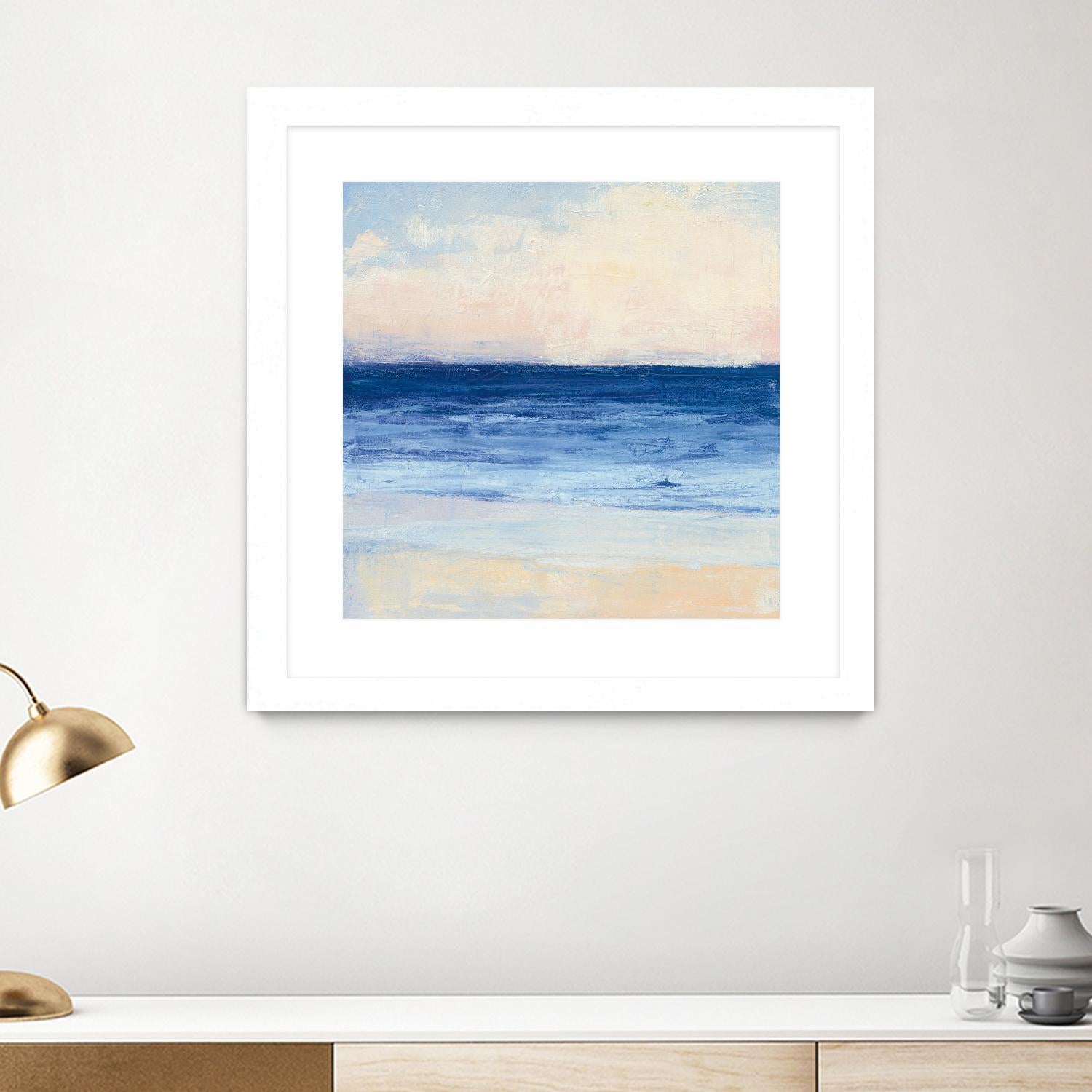 True Blue Ocean I by Julia Purinton on GIANT ART - white sea scene
