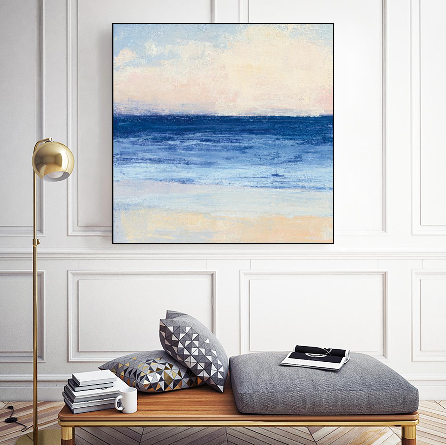 True Blue Ocean I by Julia Purinton on GIANT ART - white sea scene