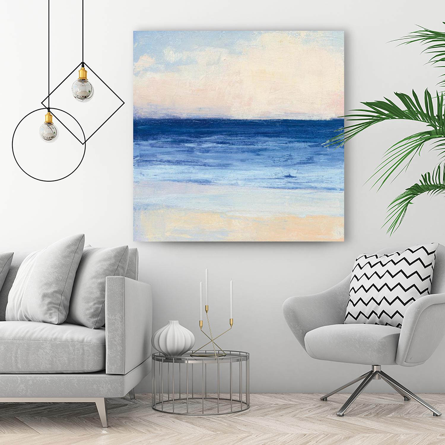 True Blue Ocean I by Julia Purinton on GIANT ART - white sea scene