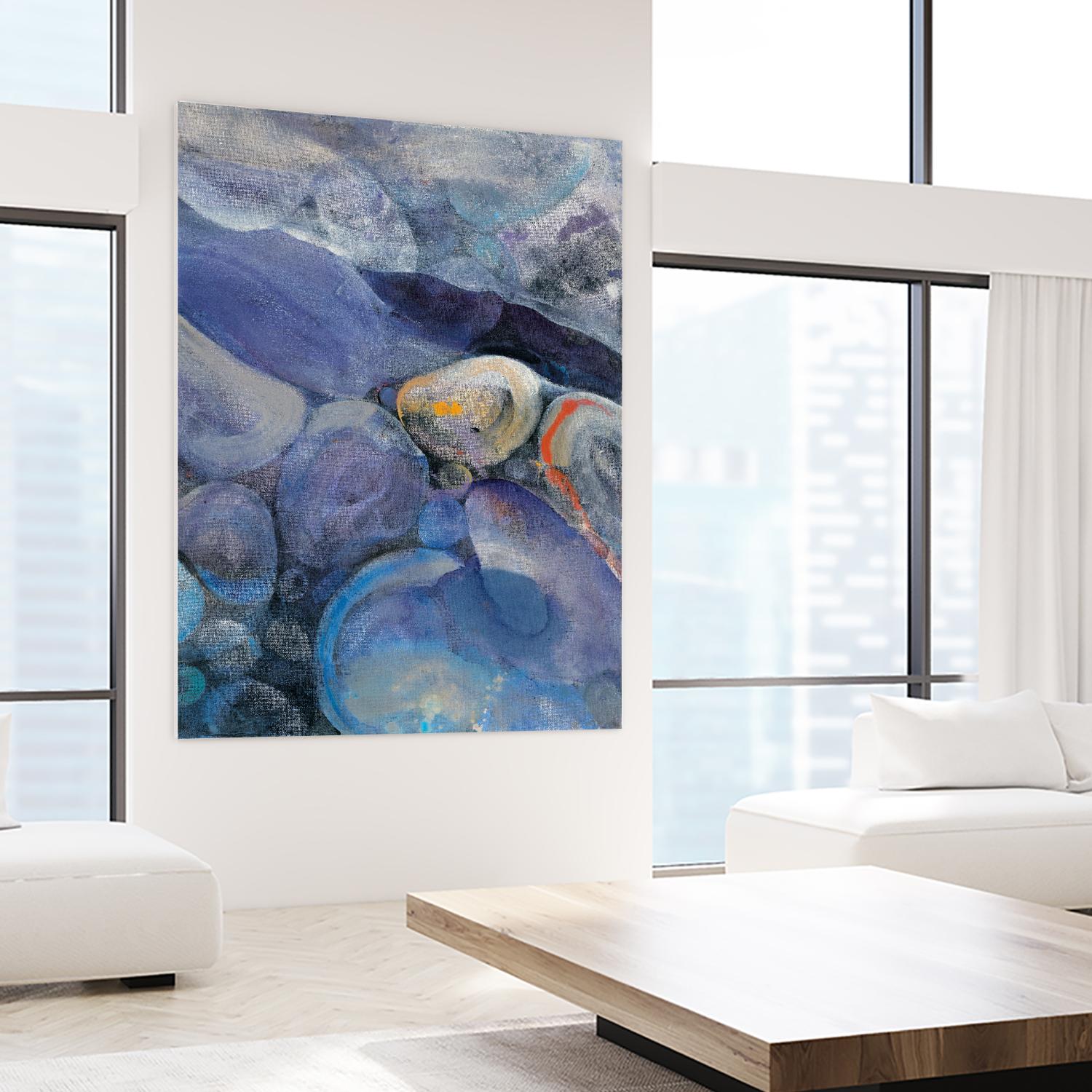 In the Stream II by Albena Hristova on GIANT ART - blue abstract