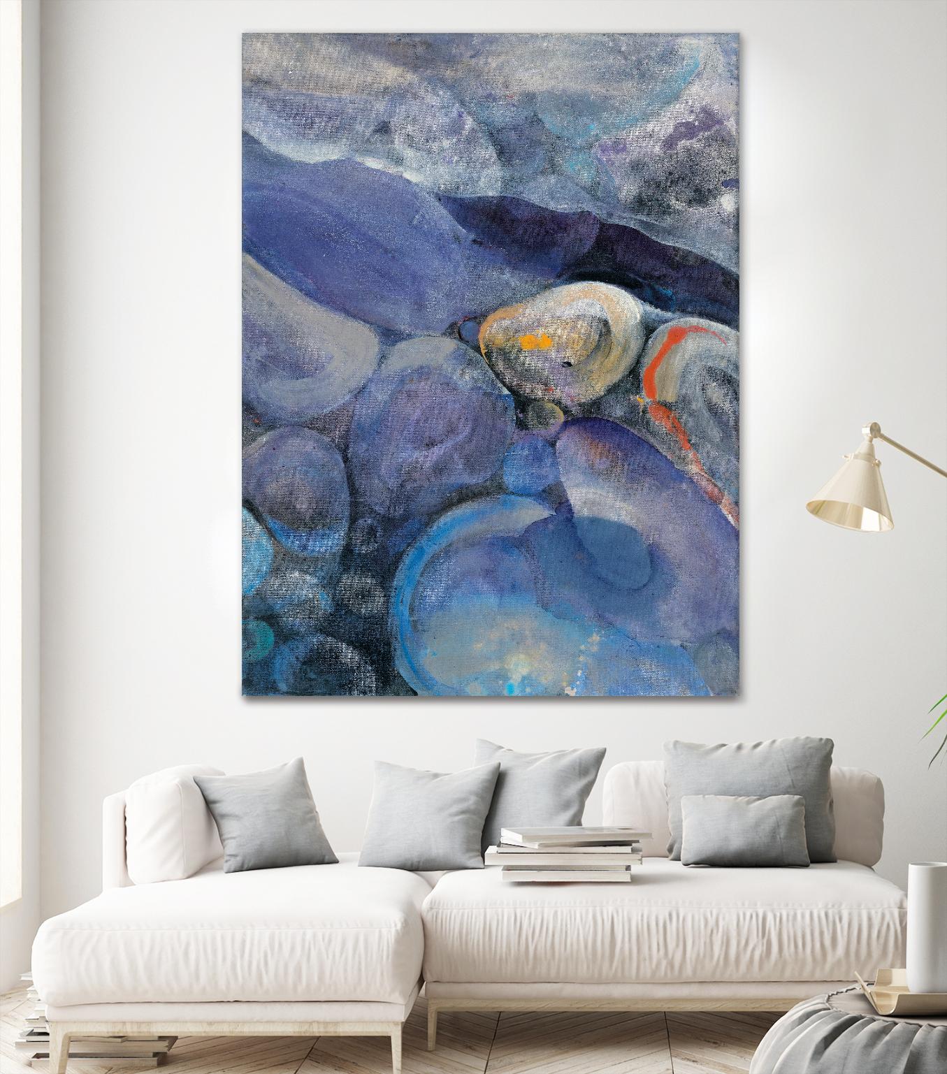 In the Stream II by Albena Hristova on GIANT ART - blue abstract