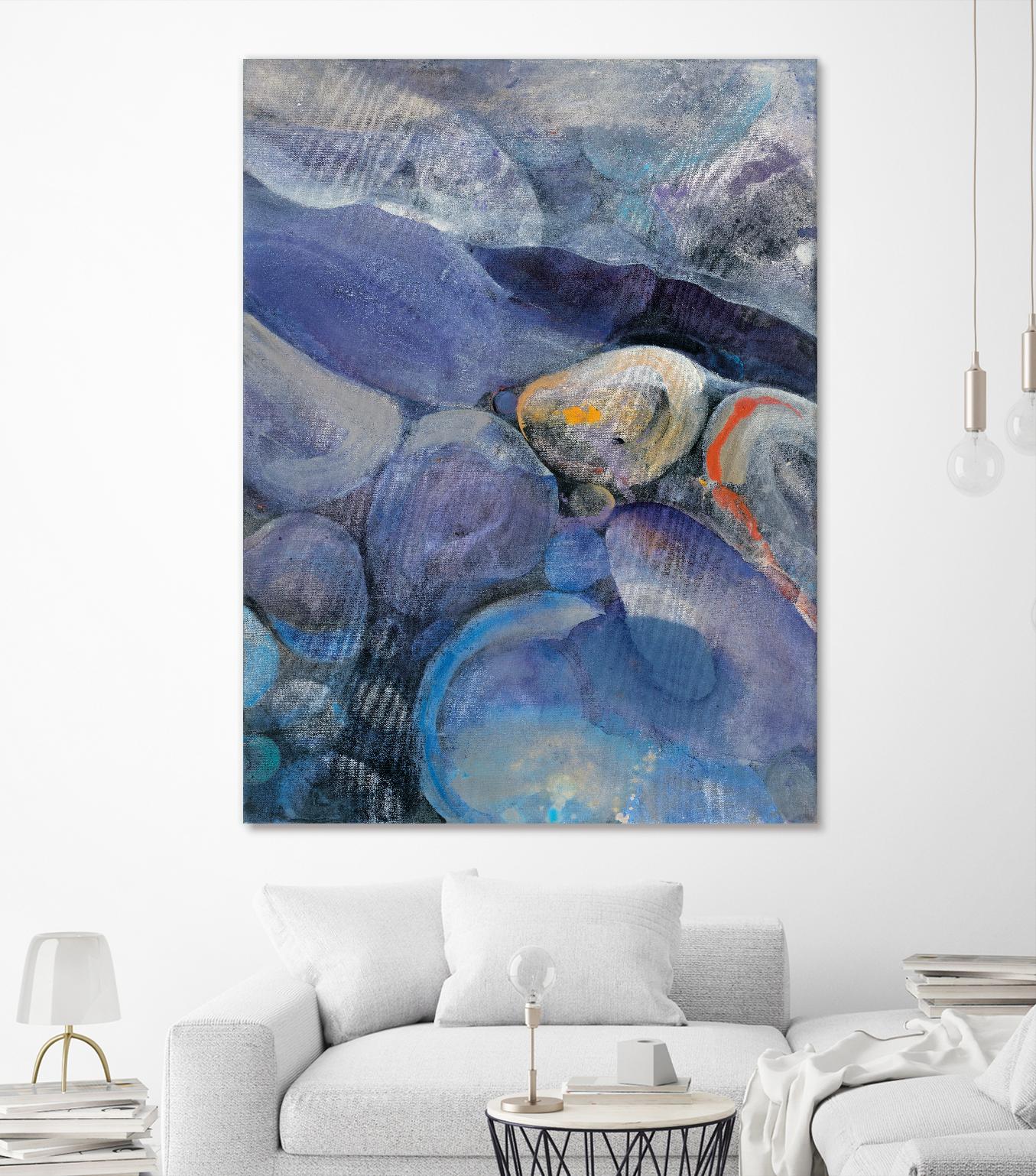 In the Stream II by Albena Hristova on GIANT ART - blue abstract