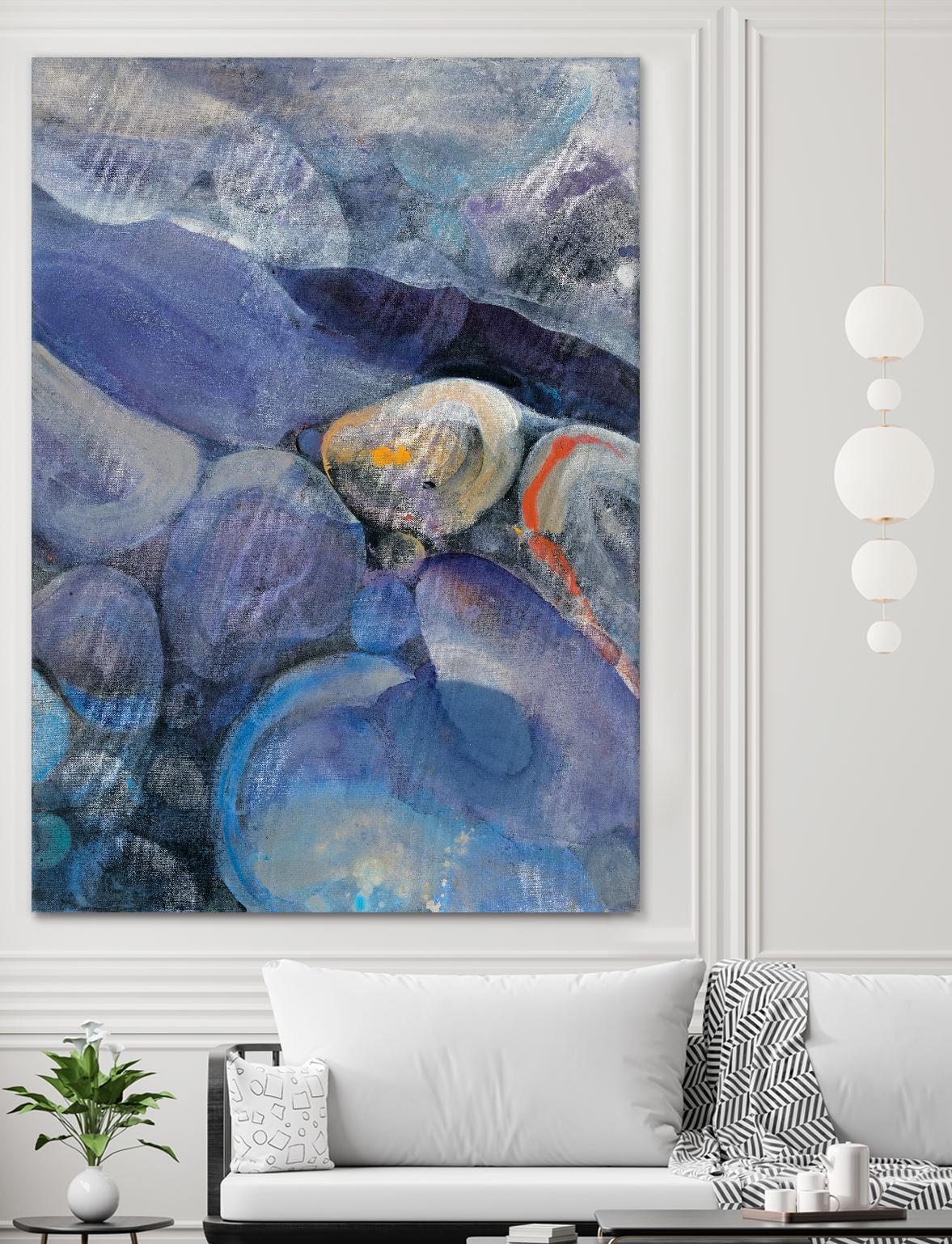 In the Stream II by Albena Hristova on GIANT ART - blue abstract