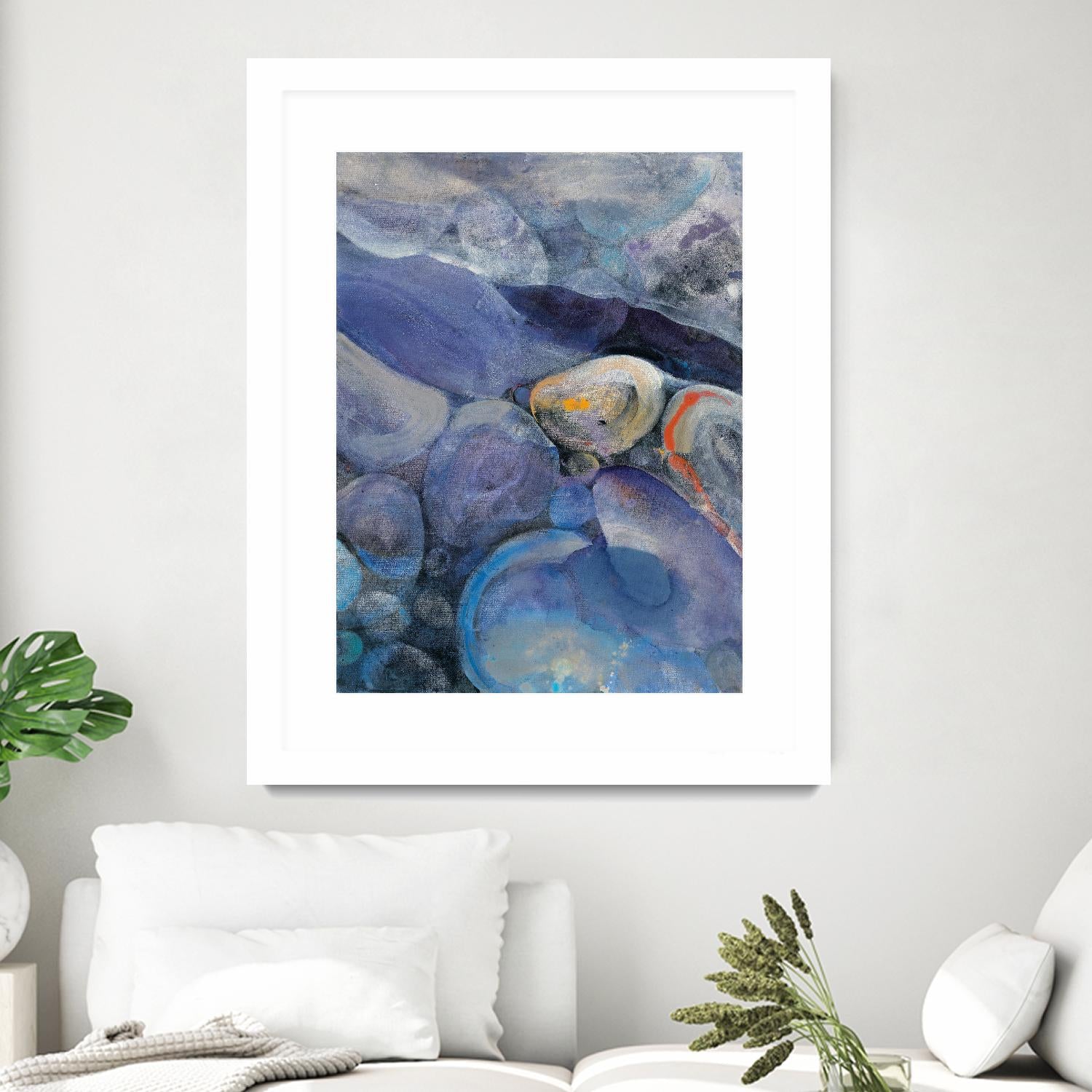 In the Stream II by Albena Hristova on GIANT ART - blue abstract