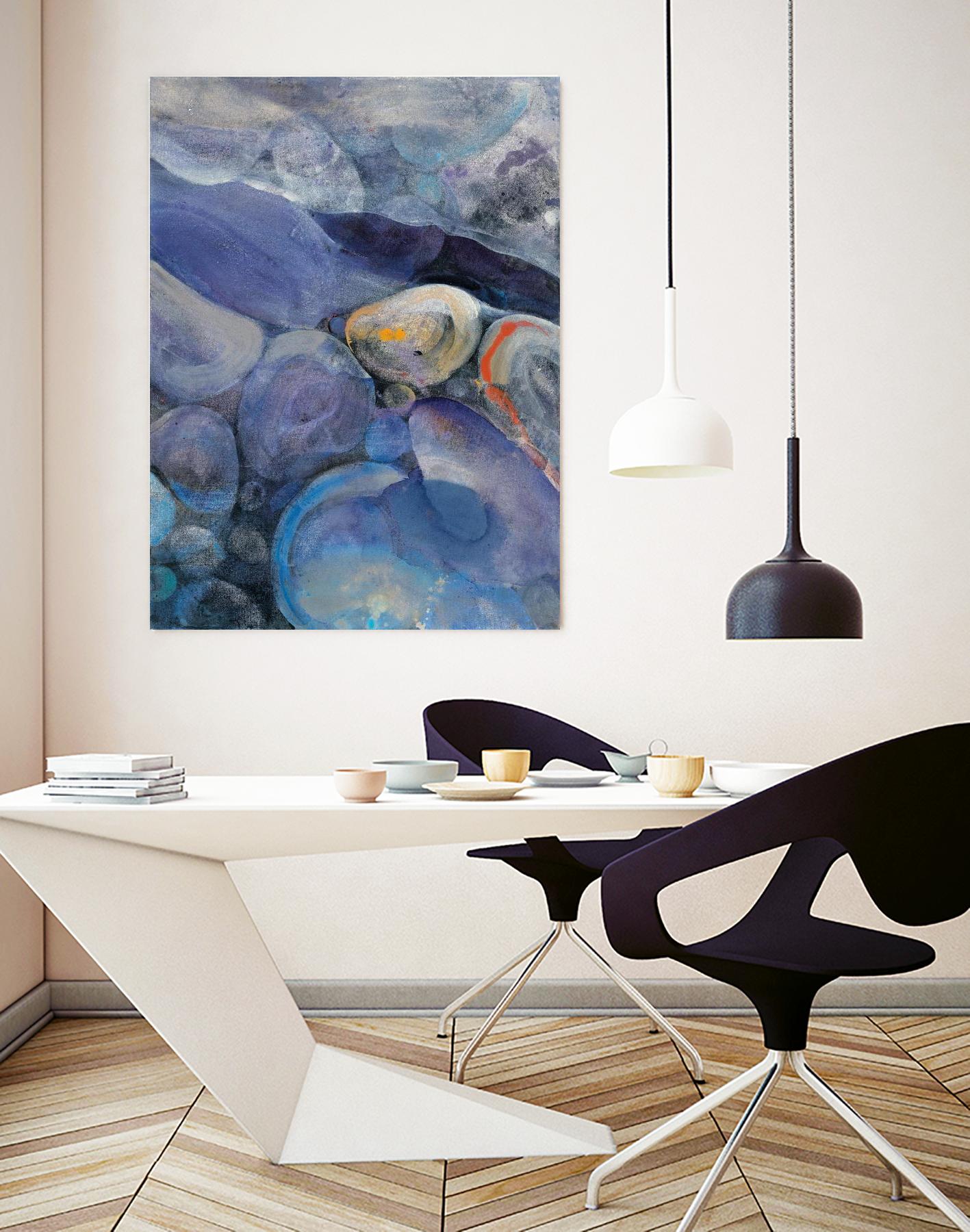 In the Stream II by Albena Hristova on GIANT ART - blue abstract