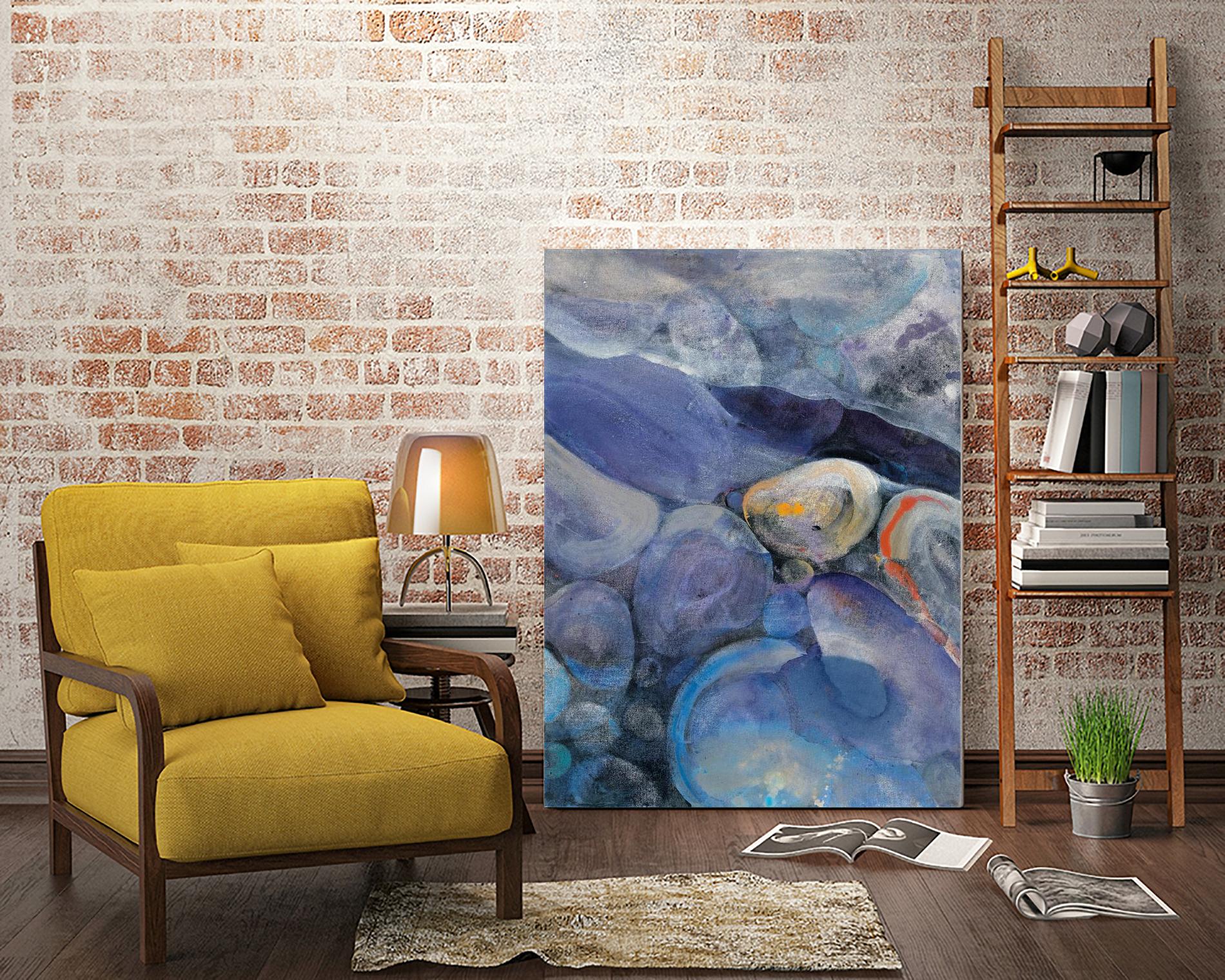 In the Stream II by Albena Hristova on GIANT ART - blue abstract