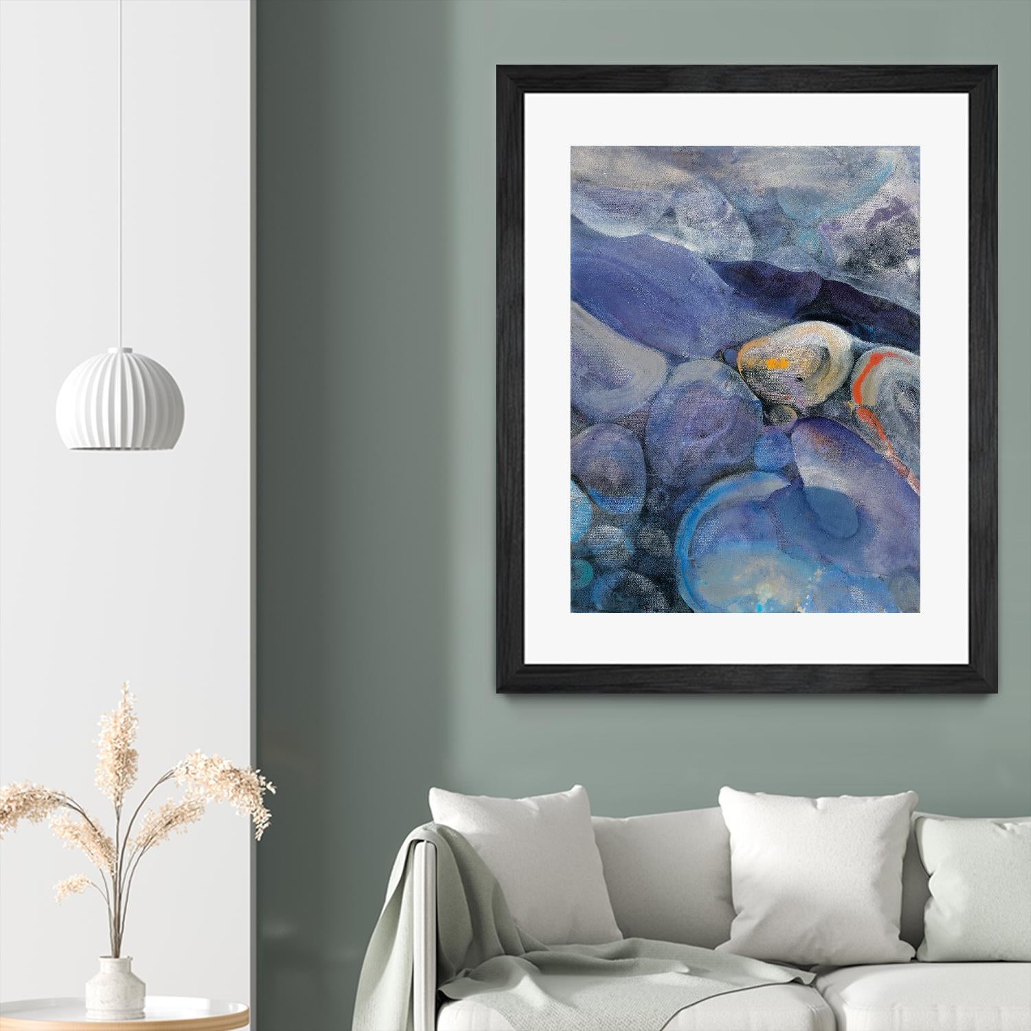 In the Stream II by Albena Hristova on GIANT ART - blue abstract