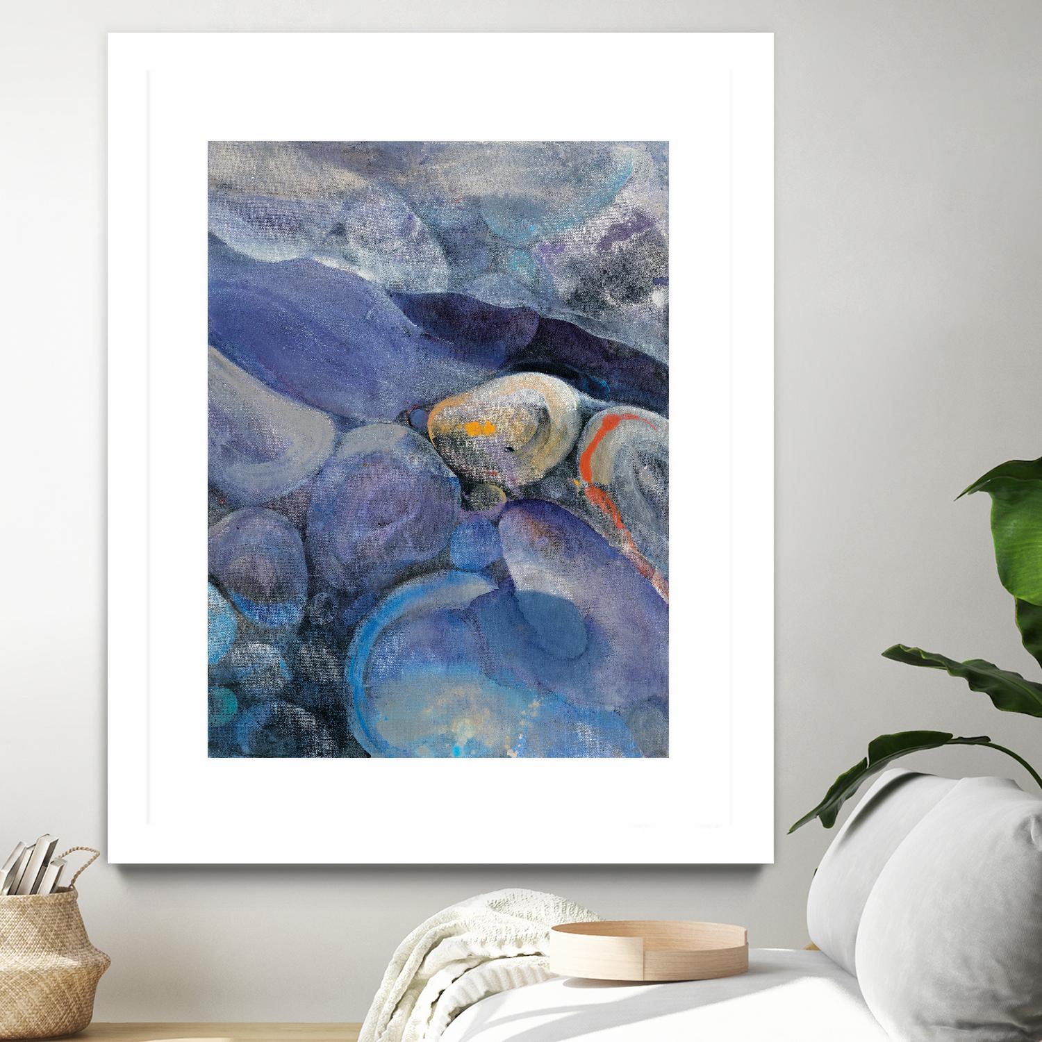 In the Stream II by Albena Hristova on GIANT ART - blue abstract