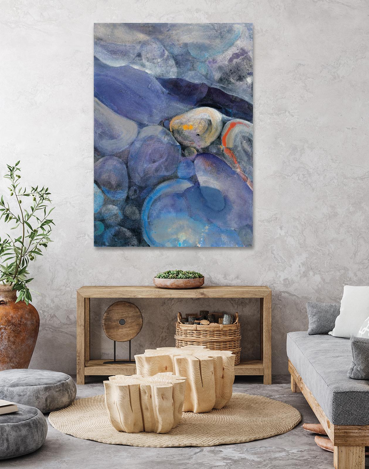 In the Stream II by Albena Hristova on GIANT ART - blue abstract