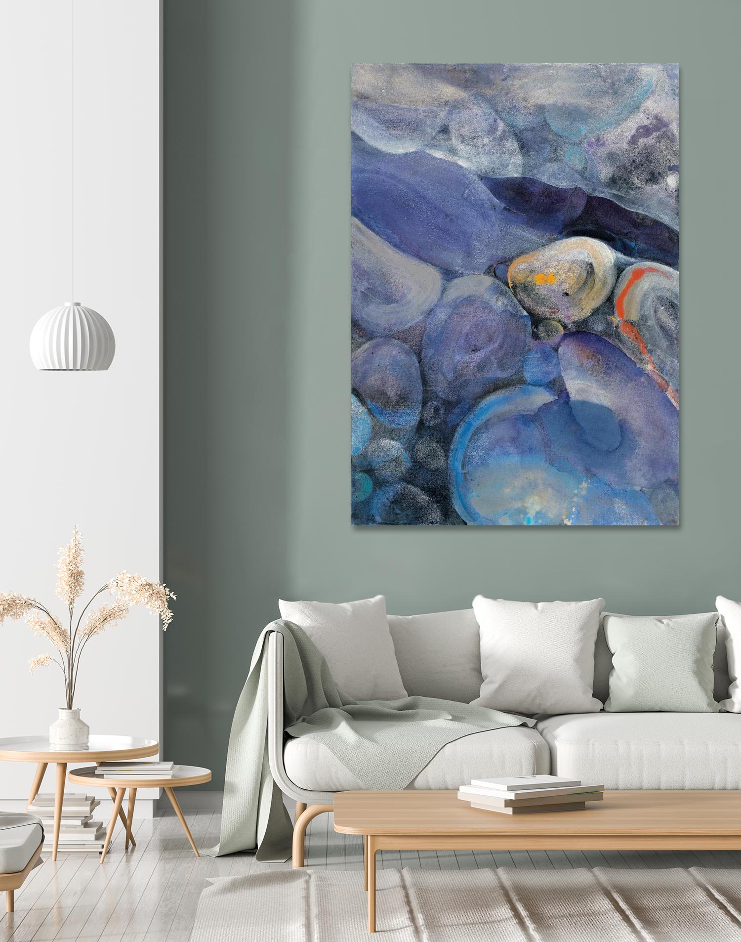 In the Stream II by Albena Hristova on GIANT ART - blue abstract