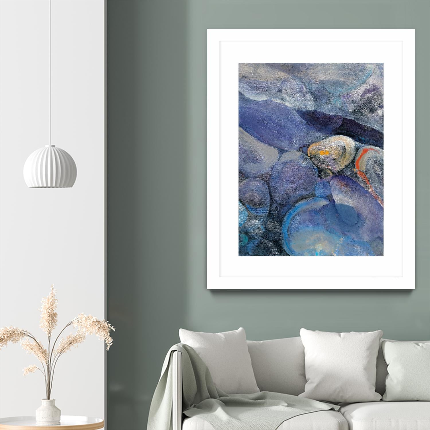 In the Stream II by Albena Hristova on GIANT ART - blue abstract