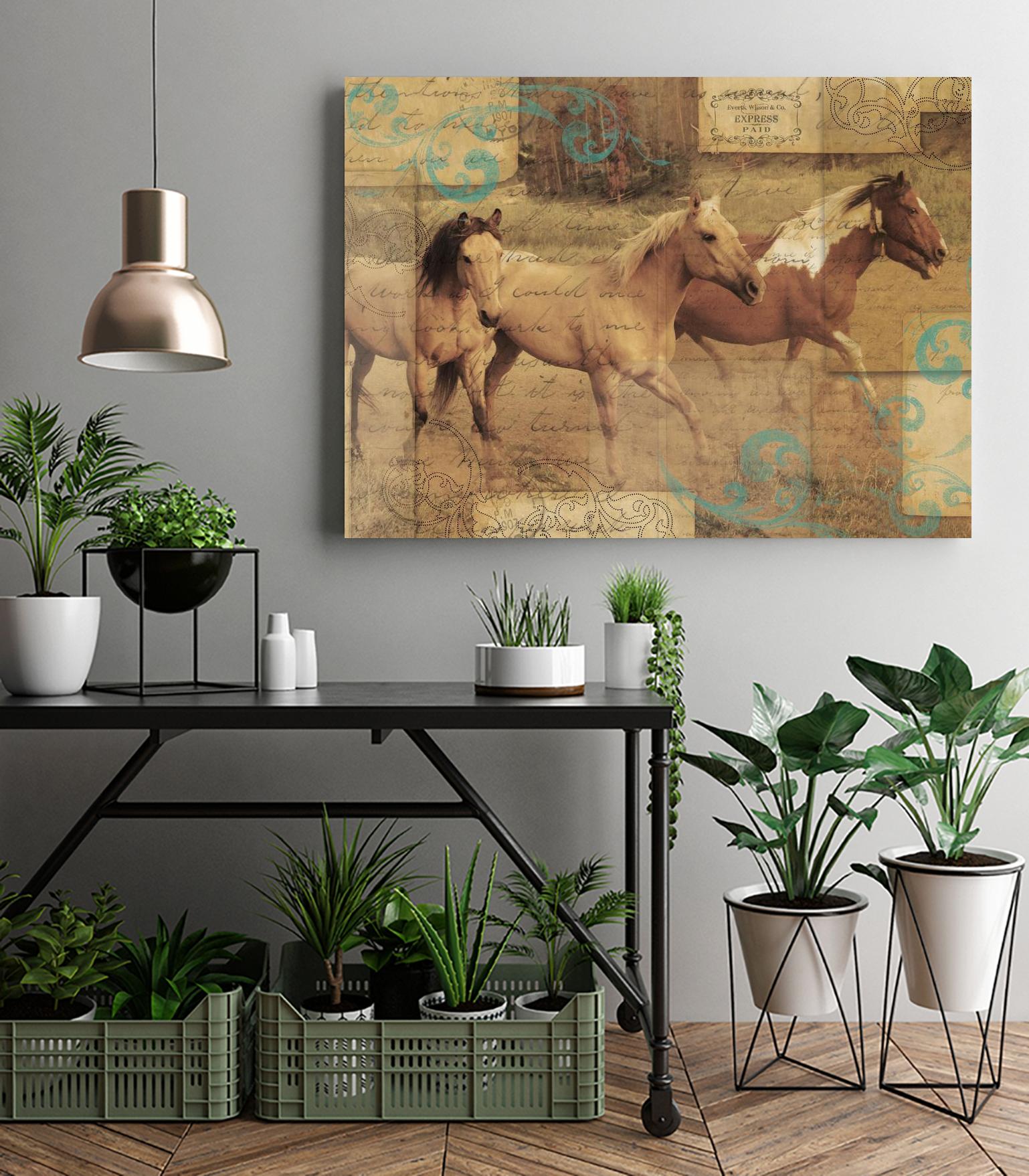 Wild Horses I by Portfolio on GIANT ART - beige animals