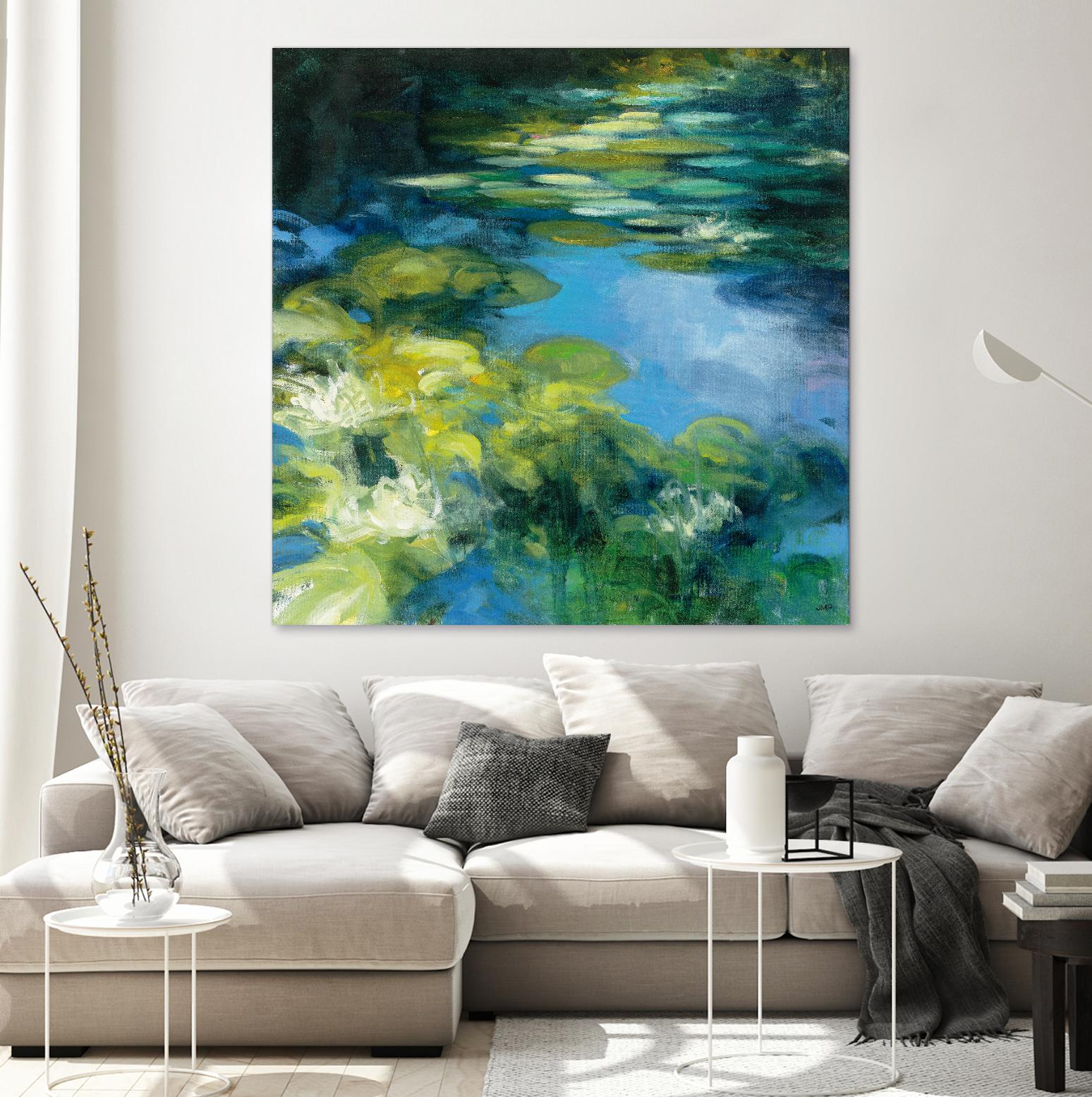 Water Lilies II by Julia Purinton on GIANT ART - green garden