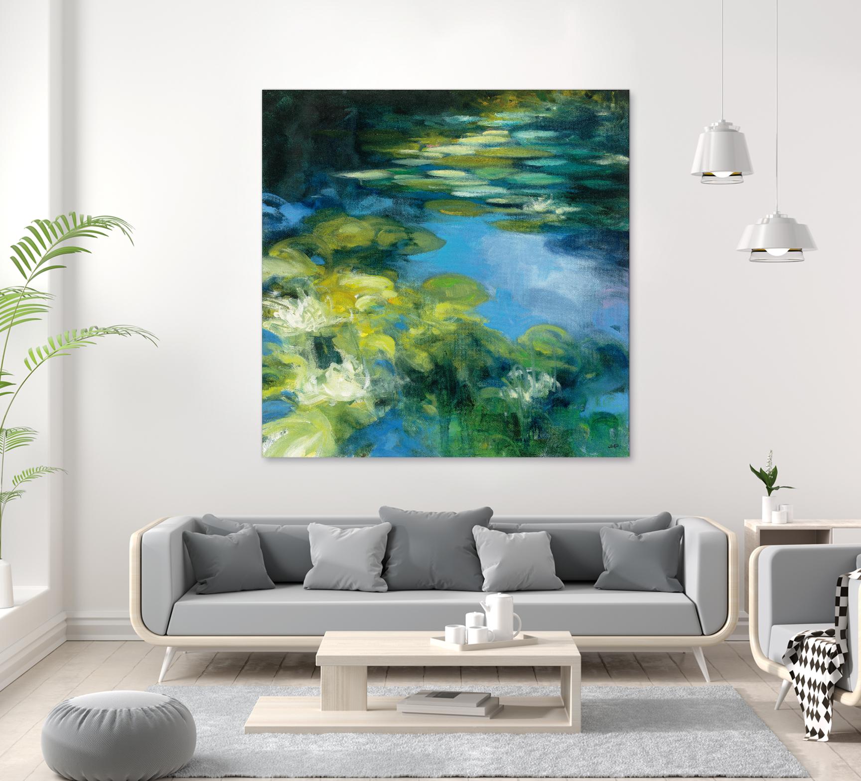 Water Lilies II by Julia Purinton on GIANT ART - green garden