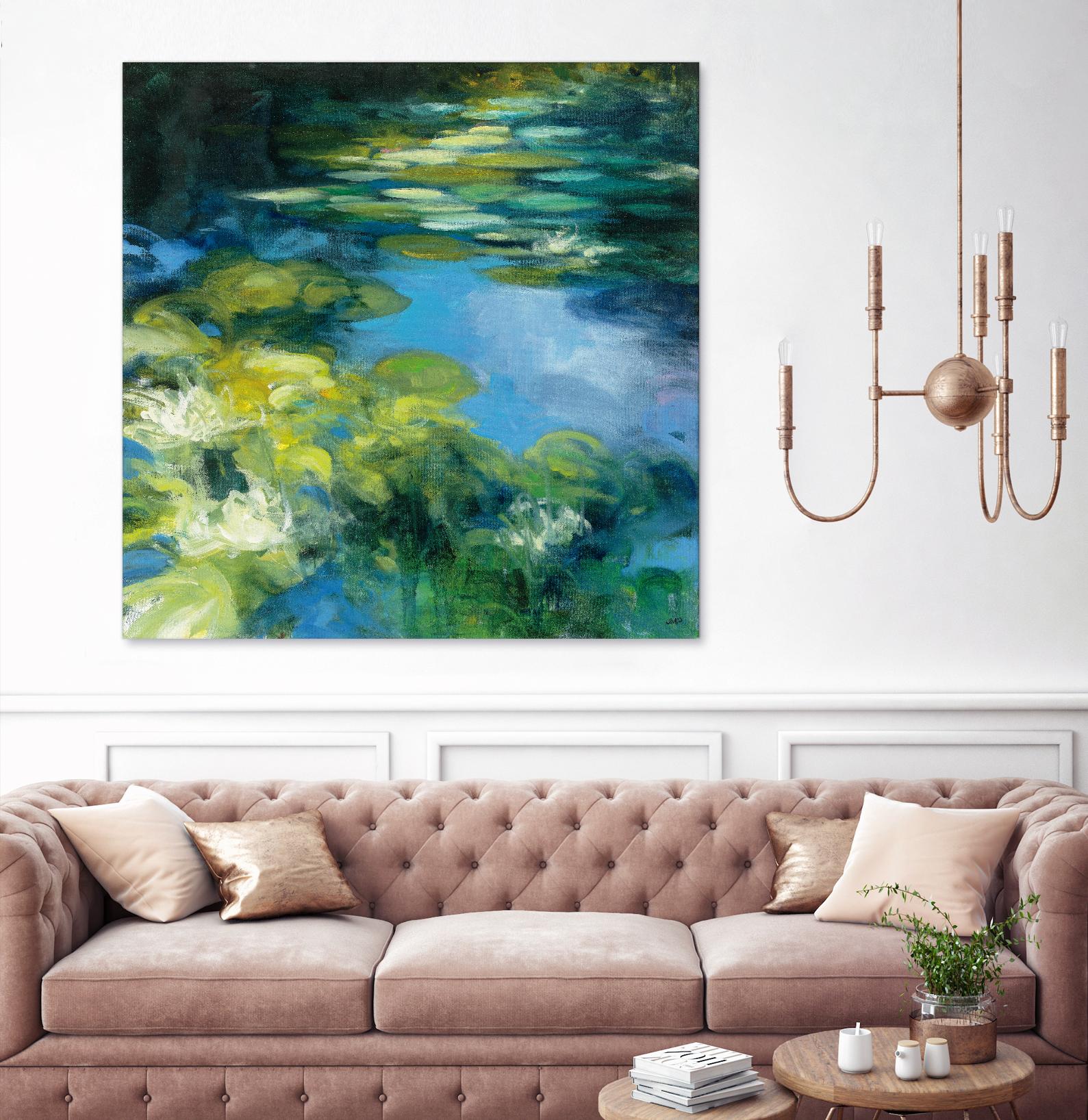 Water Lilies II by Julia Purinton on GIANT ART - green garden