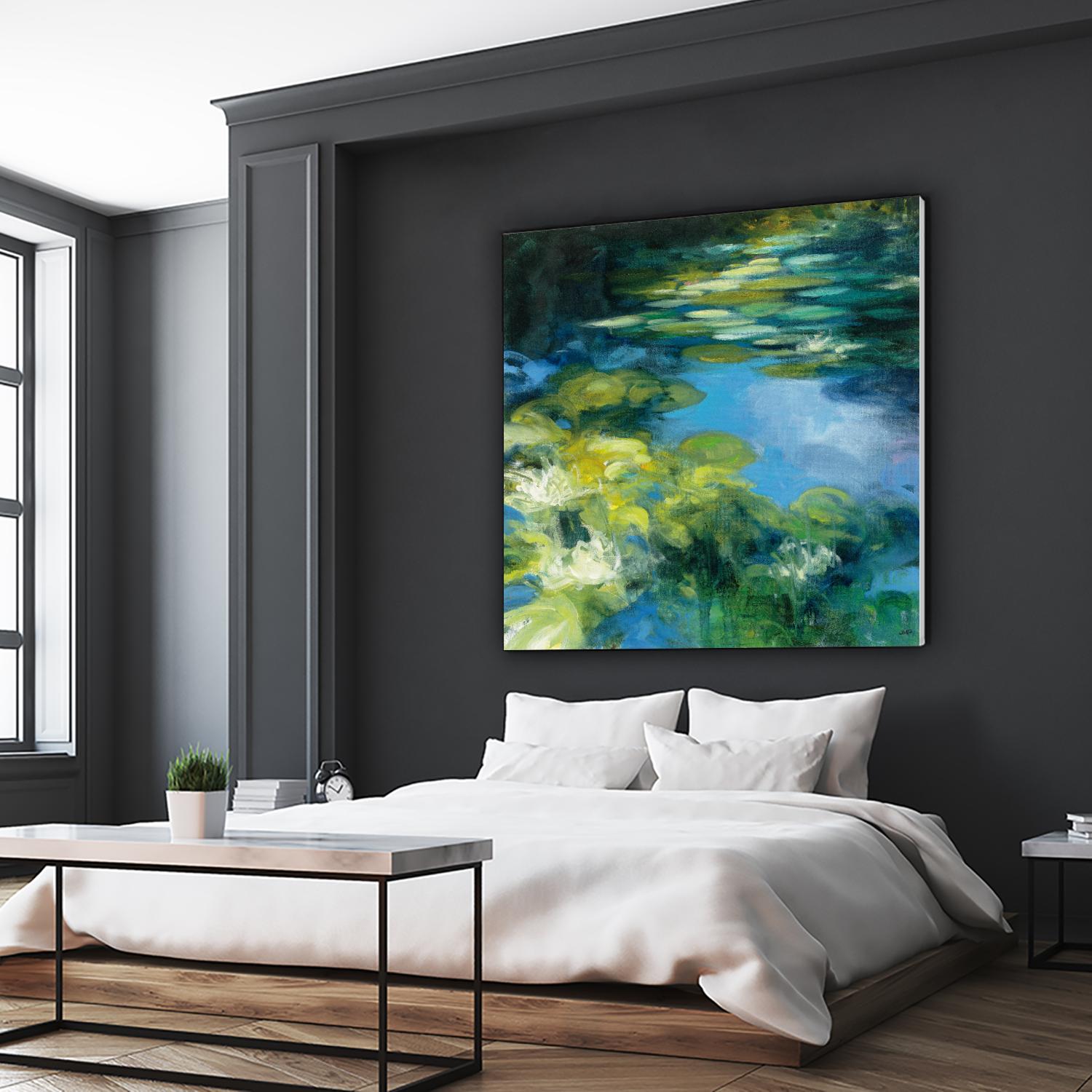 Water Lilies II by Julia Purinton on GIANT ART - green garden