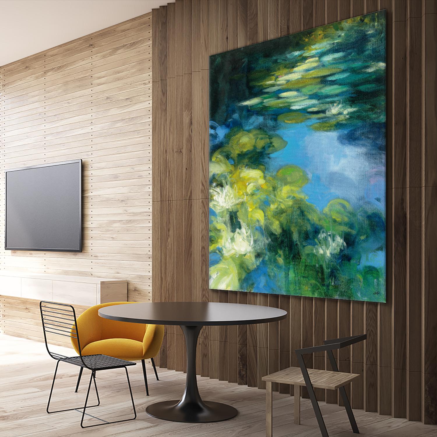 Water Lilies II by Julia Purinton on GIANT ART - green garden