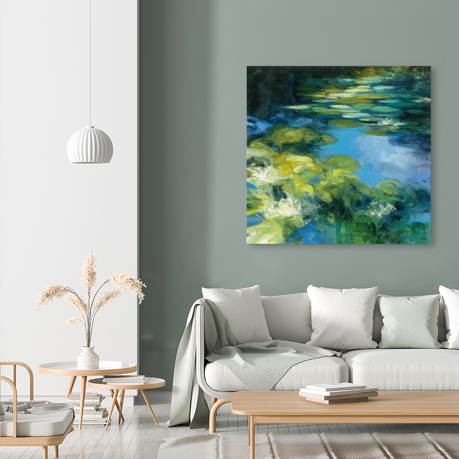 Water Lilies II by Julia Purinton on GIANT ART - green garden