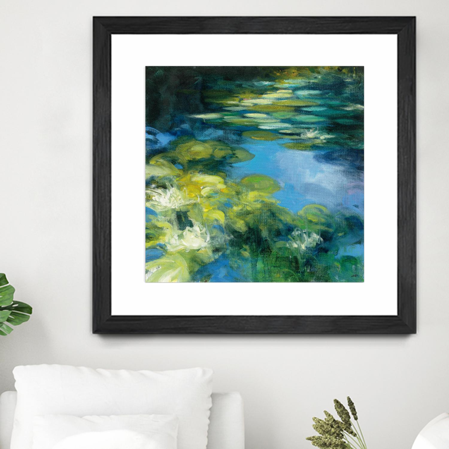 Water Lilies II by Julia Purinton on GIANT ART - green garden
