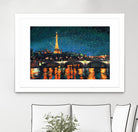 Paris Nights Blue I by James Wiens on GIANT ART - blue architecture eiffel tower