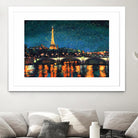 Paris Nights Blue I by James Wiens on GIANT ART - blue architecture eiffel tower