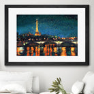 Paris Nights Blue I by James Wiens on GIANT ART - blue architecture eiffel tower