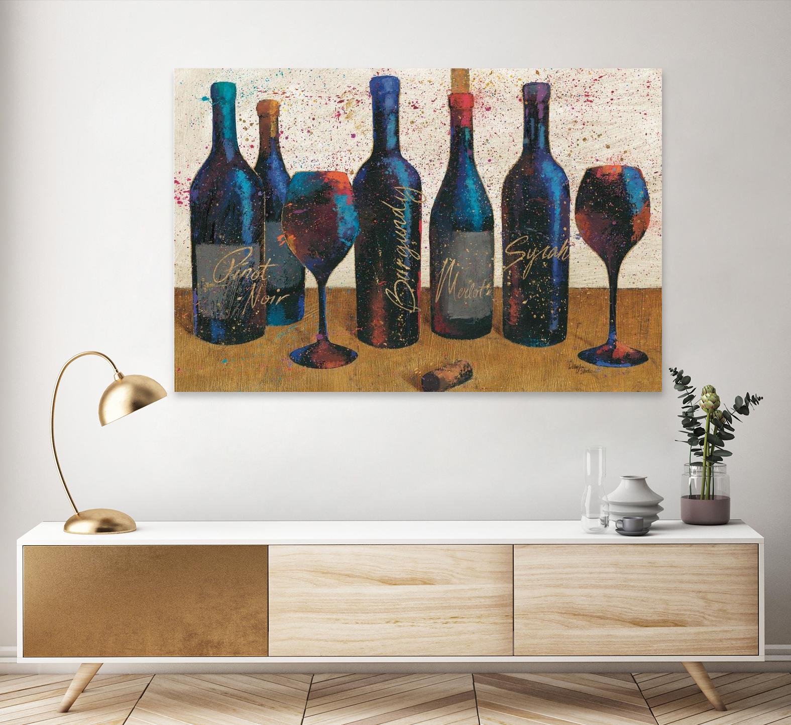 Wine Splash Light I by Wellington Studio on GIANT ART - blue fruit-food-drink