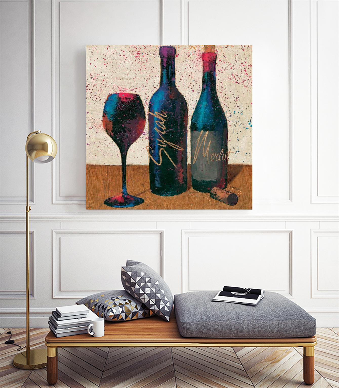 Wine Splash Light II by Wellington Studio on GIANT ART - blue fruit-food-drink