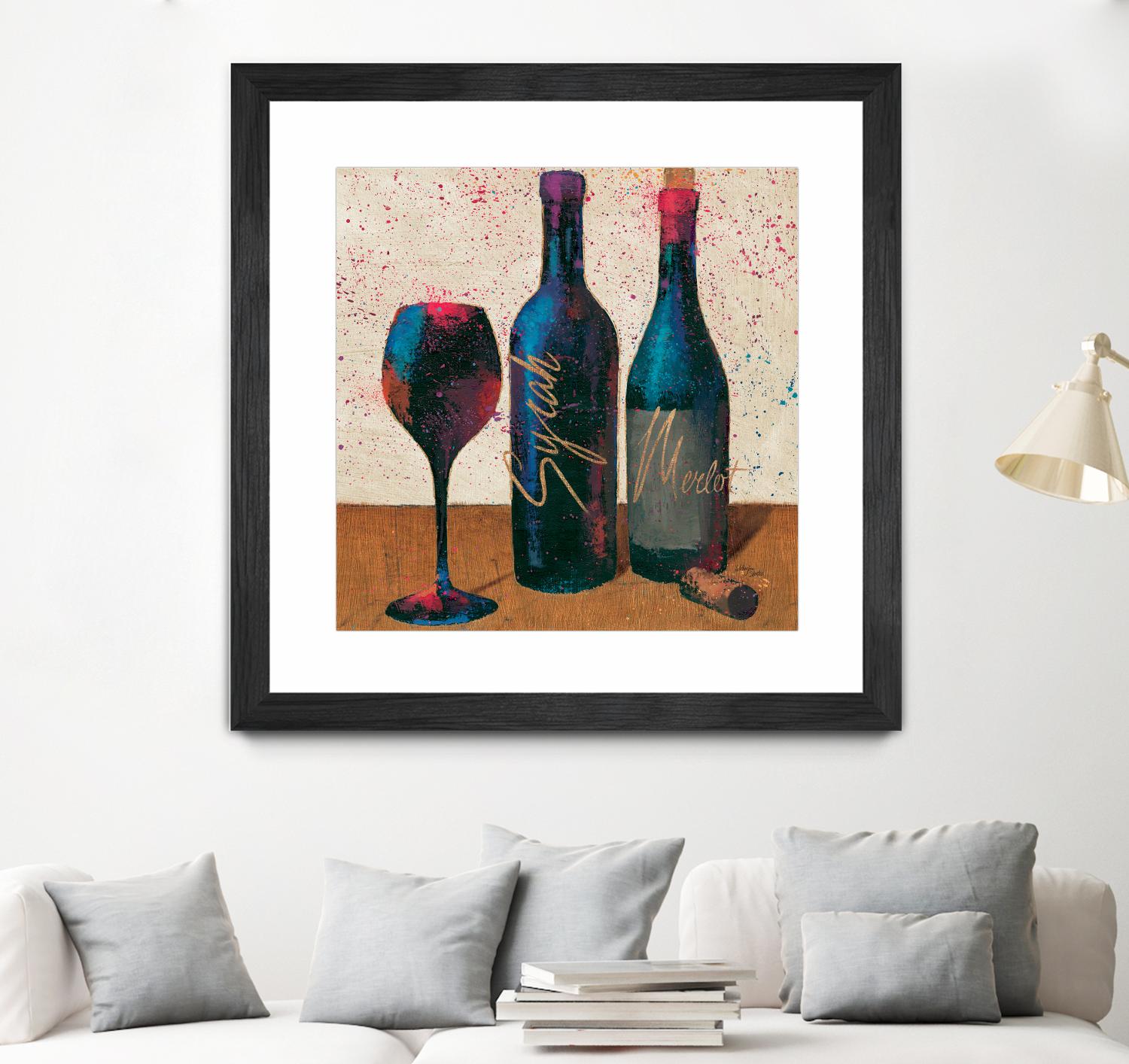 Wine Splash Light II by Wellington Studio on GIANT ART - blue fruit-food-drink