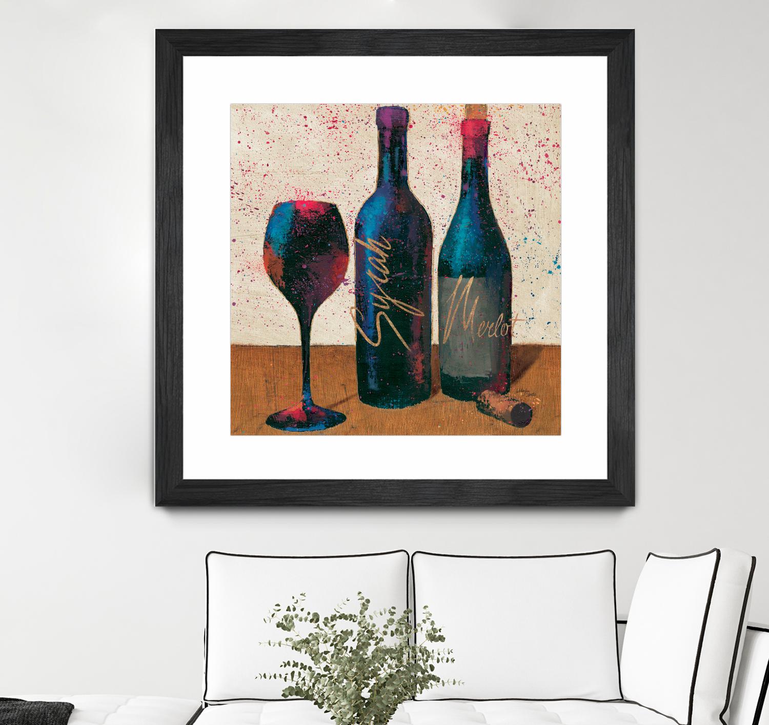 Wine Splash Light II by Wellington Studio on GIANT ART - blue fruit-food-drink