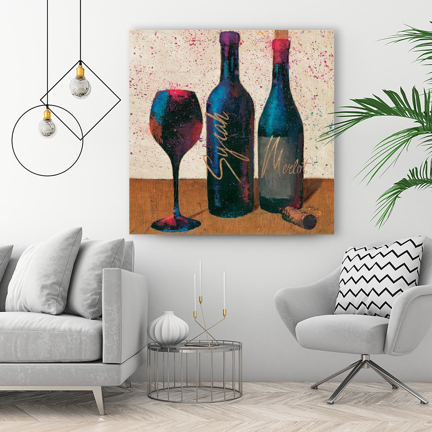 Wine Splash Light II by Wellington Studio on GIANT ART - blue fruit-food-drink